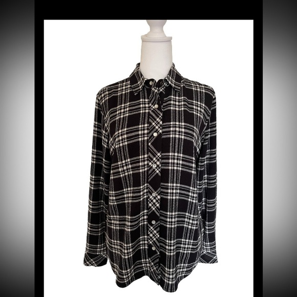 Idyllwind Fueled By Miranda Lambert Black White Plaid Pearl Snap Closure, XS - Picture 1 of 6